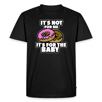 manger enceinte ventre beignets délicieux mère faim - T-shirt Premium bio Homme - noir - Devant - Nico (187cm)