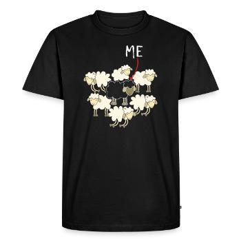 moutons noirs moutons cadeau famille d'animaux - T-shirt Premium bio Homme - noir - Devant - Nico (187cm)