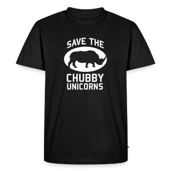 sauver le rhinocéros animal licorne joufflu - T-shirt Premium bio Homme - noir - Devant - Nico (187cm)