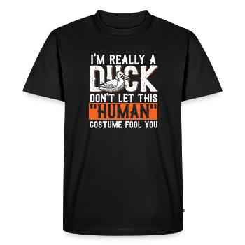 Duck Carnival Costume Halloween Gift - Men's Premium Organic T-Shirt - black - Front - Nico (187cm)