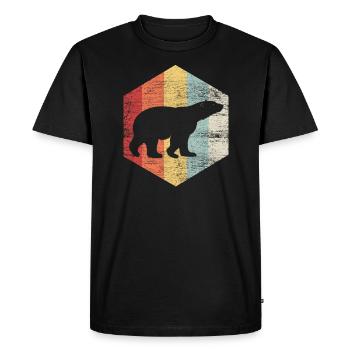 Polar bear polar bear gift north pole fish water - Men's Premium Organic T-Shirt - black - Front - Nico (187cm)