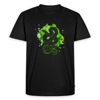 Cadeau de reptile de poison de serpent d'eau de serpent - T-shirt Premium bio Homme - noir - Devant - Nico (187cm)