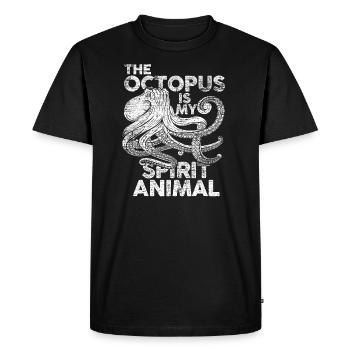 Octopus octopus squid gift sea animal animal - Men's Premium Organic T-Shirt - black - Front - Nico (187cm)
