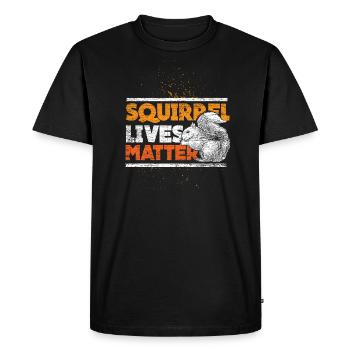 La vie de l'écureuil est importante nature animale vintage - T-shirt Premium bio Homme - noir - Devant - Nico (187cm)