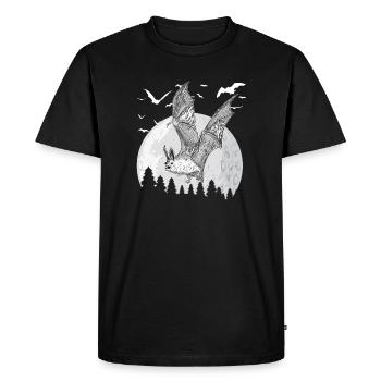 Bat Wings Vampire Halloween Gift Animal - Men's Premium Organic T-Shirt - black - Front - Nico (187cm)