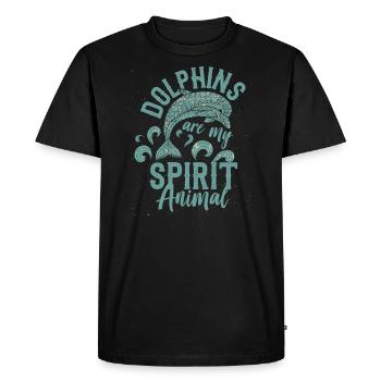 Créatures marines de baleine de dauphin - T-shirt Premium bio Homme - noir - Devant - Nico (187cm)