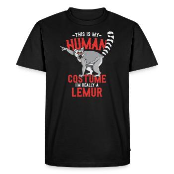 Lemur monkey semi-monkey animal gift animal protection. - Men's Premium Organic T-Shirt - black - Front - Nico (187cm)