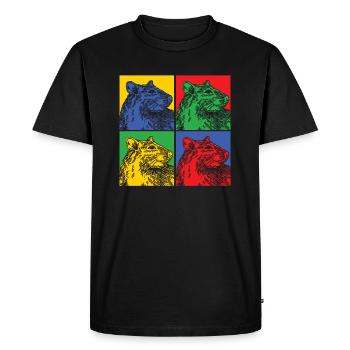 Rat Rat Rongeur Animal Cadeau Ravageur Pop Art - T-shirt Premium bio Homme - noir - Devant - Nico (187cm)