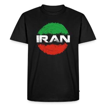 Iran - T-shirt Premium bio Homme - noir - Devant - Nico (187cm)