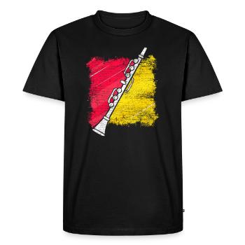 Clarinette orchestre musique instrument cadeau - T-shirt Premium bio Homme - noir - Devant - Nico (187cm)