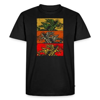 Angel Holy Church Innocence Heaven Paradise God - Men's Premium Organic T-Shirt - black - Front - Nico (187cm)