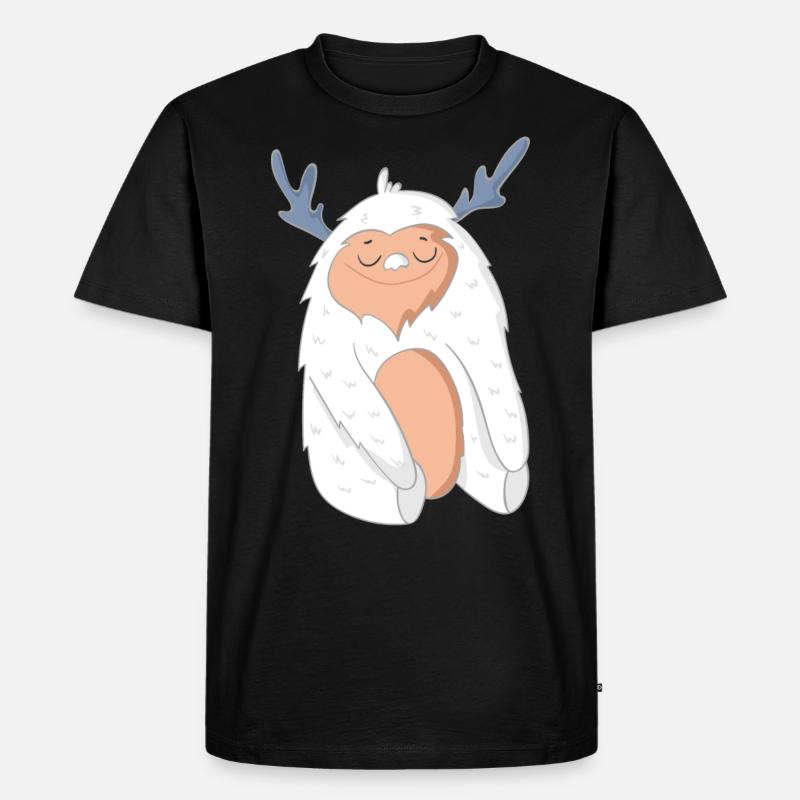 Yeti - Männer Premium Bio T-Shirt - Schwarz