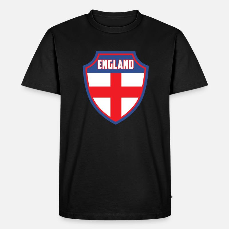 England - Männer Premium Bio T-Shirt - Schwarz