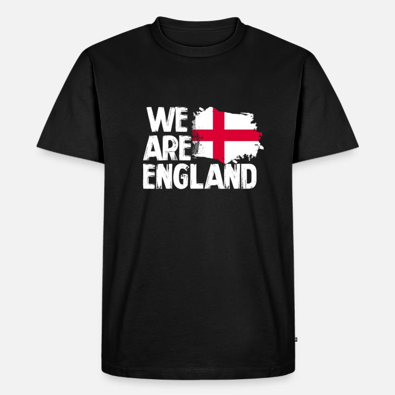 Wir sind England - Männer Premium Bio T-Shirt - Schwarz