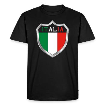 Italia - T-shirt Premium bio Homme - noir - Devant - Nico (187cm)
