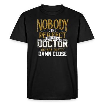 Docteur infirmière infirmière hôpital vintage - T-shirt Premium bio Homme - noir - Devant - Nico (187cm)