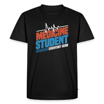 Médecin étudiant médecin cadeau médecin - T-shirt Premium bio Homme - noir - Devant - Nico (187cm)