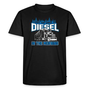 Diesel - T-shirt Premium bio Homme - noir - Devant - Nico (187cm)