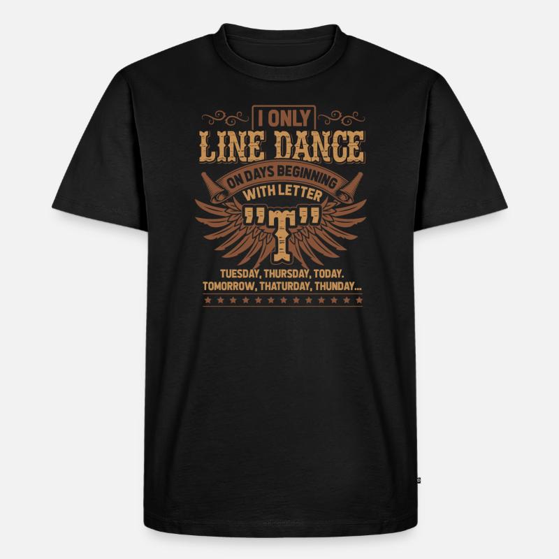 Linedance - Männer Premium Bio T-Shirt - Schwarz