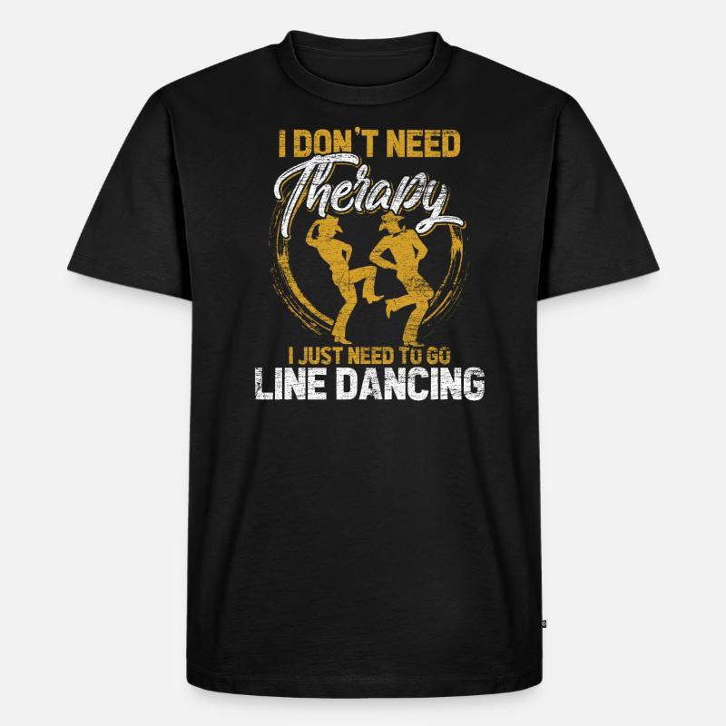 Linedance - Männer Premium Bio T-Shirt - Schwarz