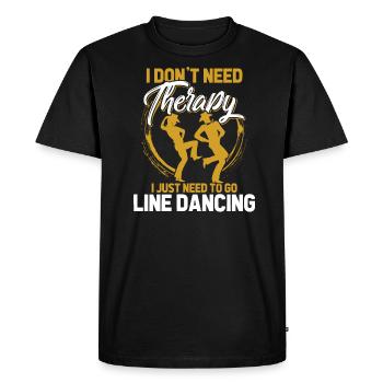 Line Dance - T-shirt Premium bio Homme - noir - Devant - Nico (187cm)