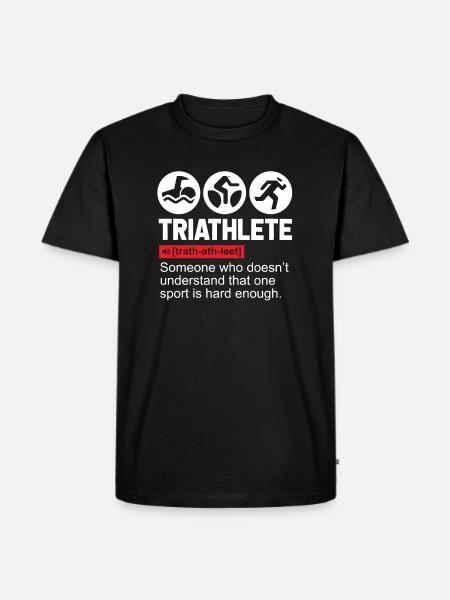 triathlete - Men's Premium Organic T-Shirt - black