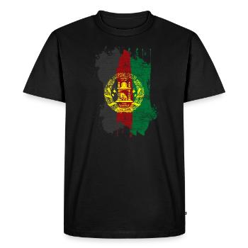 Drapeau afghan - T-shirt Premium bio Homme - noir - Devant - Nico (187cm)