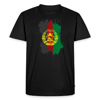 Drapeau afghan - T-shirt Premium bio Homme - noir - Devant - Nico (187cm)