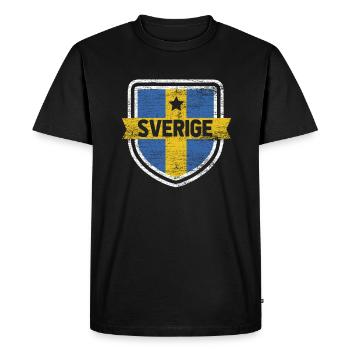 Suède - T-shirt Premium bio Homme - noir - Devant - Nico (187cm)