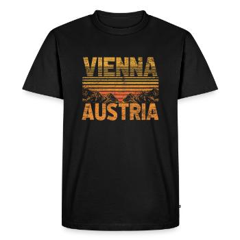 Austria Vienna - Men's Premium Organic T-Shirt - black - Front - Nico (187cm)
