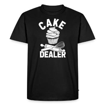 Bakers at work bake bun bread wheat - Men's Premium Organic T-Shirt - black - Front - Nico (187cm)