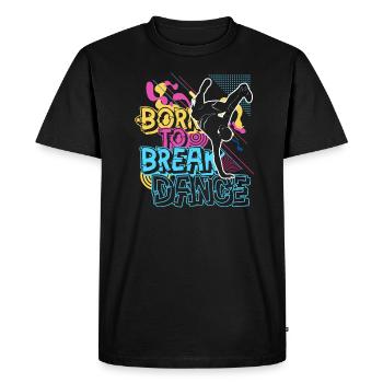 Hip Hop Breakdance Street Dance Dancer Music - Men's Premium Organic T-Shirt - black - Front - Nico (187cm)