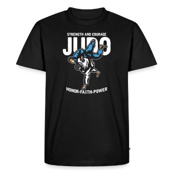 judo - T-shirt Premium bio Homme - noir - Devant - Nico (187cm)