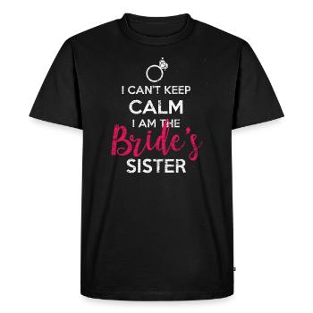 Sister of the bride - Men's Premium Organic T-Shirt - black - Front - Nico (187cm)