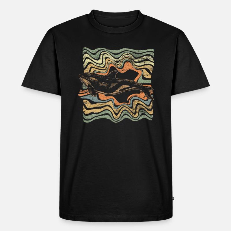Orca - Männer Premium Bio T-Shirt - Schwarz