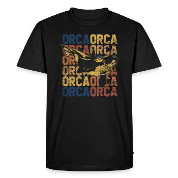Orca - T-shirt Premium bio Homme - noir - Devant - Nico (187cm)