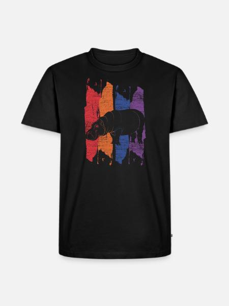 hippopotamus - Men's Premium Organic T-Shirt - black
