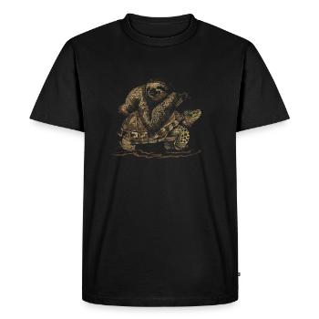 Sloth and a toad - Men's Premium Organic T-Shirt - black - Front - Nico (187cm)
