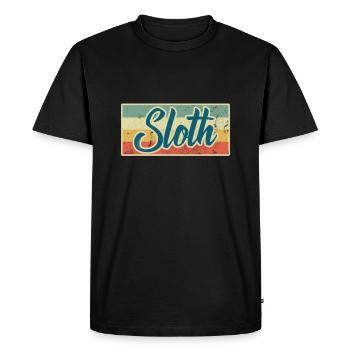 sloth - Men's Premium Organic T-Shirt - black - Front - Nico (187cm)