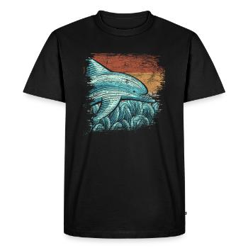 dauphin - T-shirt Premium bio Homme - noir - Devant - Nico (187cm)