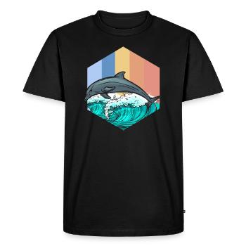 dauphin - T-shirt Premium bio Homme - noir - Devant - Nico (187cm)