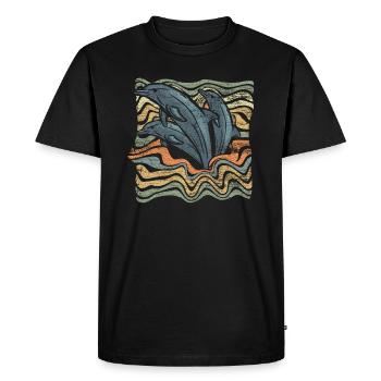 dauphin - T-shirt Premium bio Homme - noir - Devant - Nico (187cm)