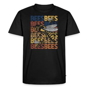 abeille - T-shirt Premium bio Homme - noir - Devant - Nico (187cm)