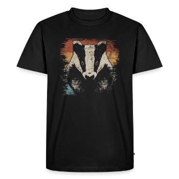 blaireau - T-shirt Premium bio Homme - noir - Devant - Nico (187cm)