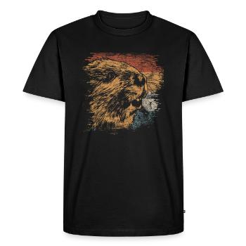 castor - T-shirt Premium bio Homme - noir - Devant - Nico (187cm)