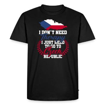 Czech Republic - Men's Premium Organic T-Shirt - black - Front - Nico (187cm)