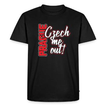 Prague - T-shirt Premium bio Homme - noir - Devant - Nico (187cm)