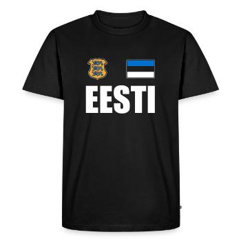Estonie - T-shirt Premium bio Homme - noir - Devant - Nico (187cm)
