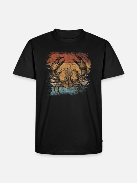 Krabbe - Männer Premium Bio T-Shirt - Schwarz