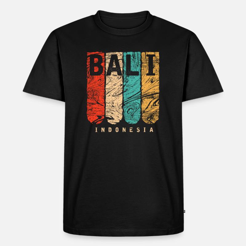 Bali Insel - Männer Premium Bio T-Shirt - Schwarz